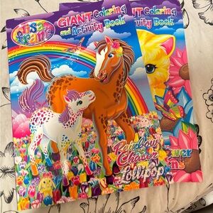 Original Lisa Frank coloring book in two Relax Meditate and draw colorful cute